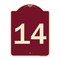 Signmission Designer Series Sign W/ Number 14, Burgundy Heavy-Gauge Aluminum Sign, 24" x 18", BU-1824-22908 A-DES-BU-1824-22908 - alternate 1